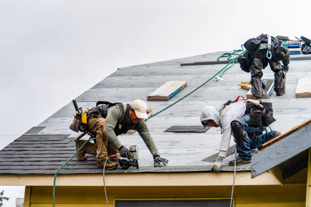 Professional Gutter Installation technician working in Miamitown, OH